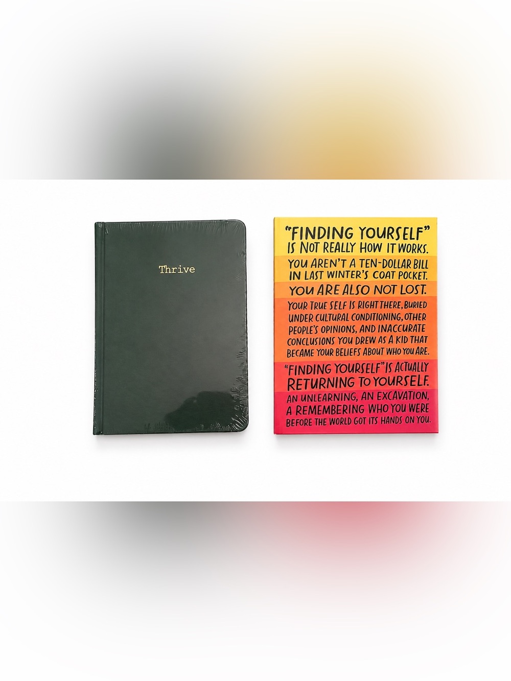 Thrive Hardcover Green Notebook Inspirational Journal with‎ Blank pages